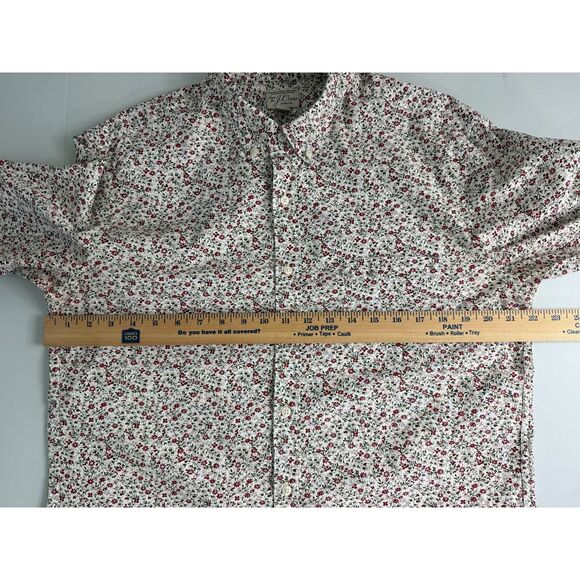 J Crew Men's Slim Button Down Shirt Secret Wash Shirting L/S Floral Print Size L - Picture 9 of 12